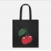 Cherry Fruits Black Tote Bag